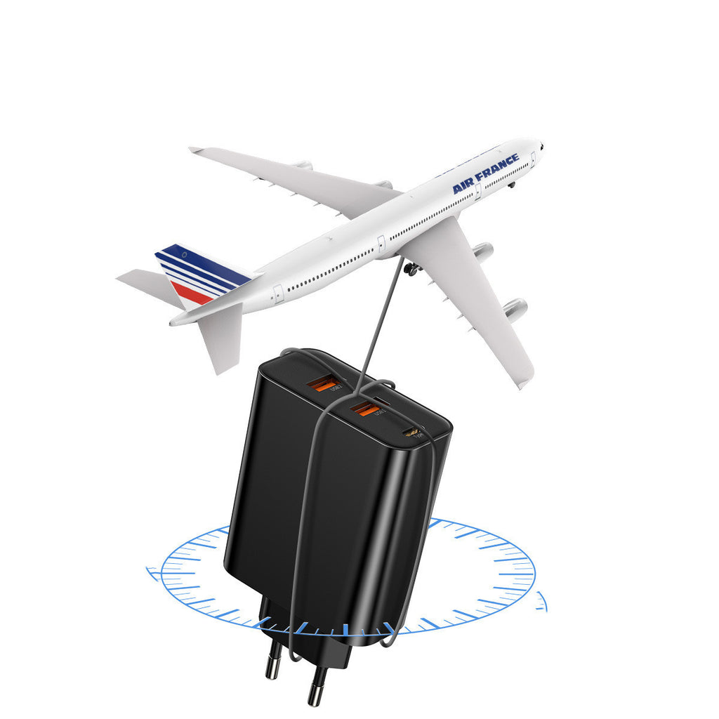 Fast Charger Dual USB Type-CPD Laptop Travel Charger 60w