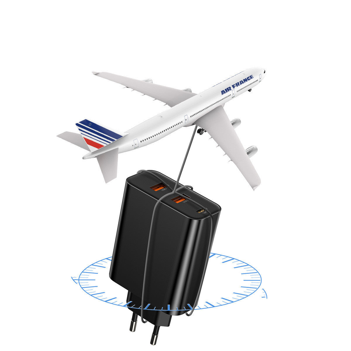 Fast Charger Dual USB Type-CPD Laptop Travel Charger 60w