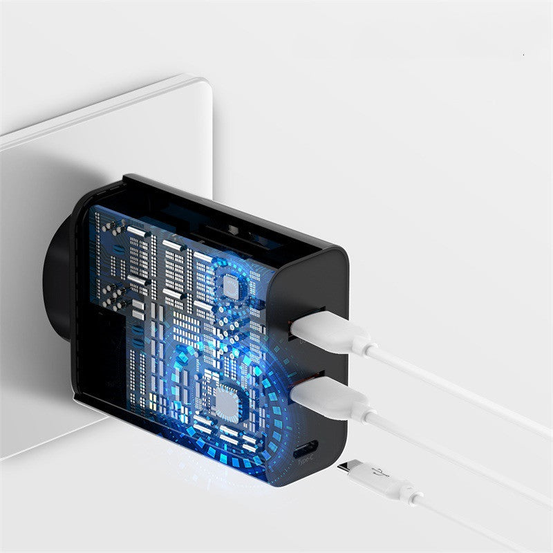 Fast Charger Dual USB Type-CPD Laptop Travel Charger 60w